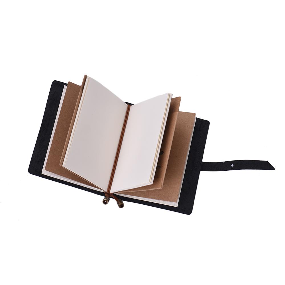 Leather Vintage Embossed Pattern Travel Journal Notebook Lined Blank Grid Paper Diary Refillable Notepad Gift for Men &