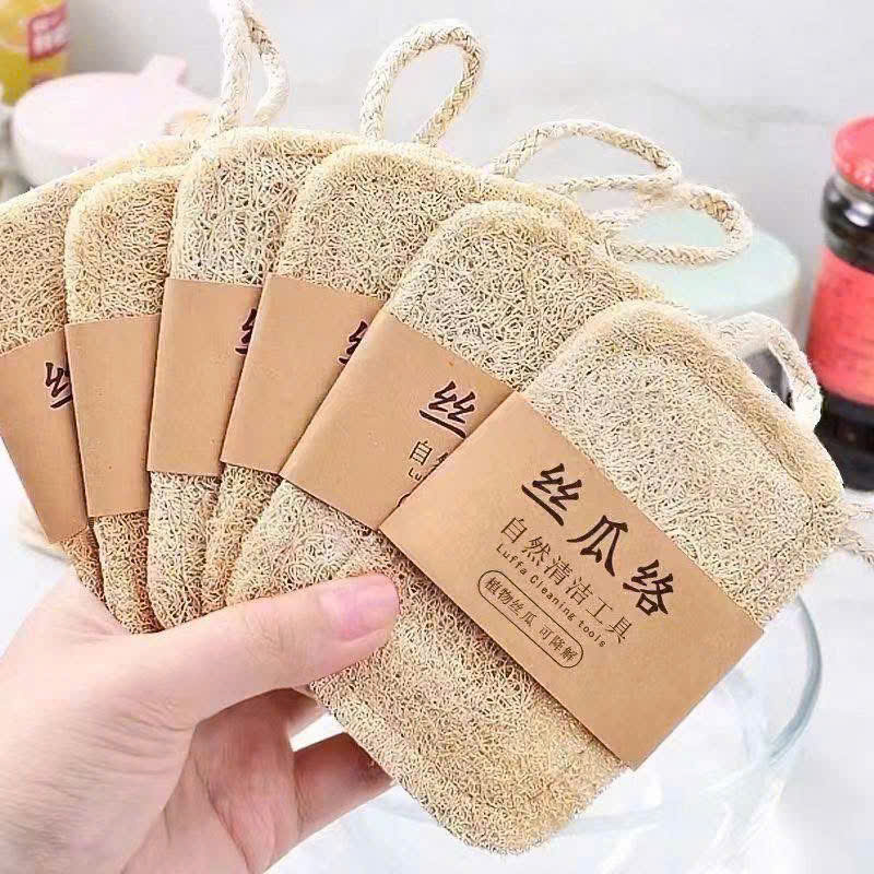 Miếng Rửa Chén Xơ Mướp Khô Chống Dầu Mỡ, Bọt Biển Tự Nhiên, Dễ Dàng Làm Sạch Bát Dĩa - HÀNG CHÍNH HÃNG MINIIN