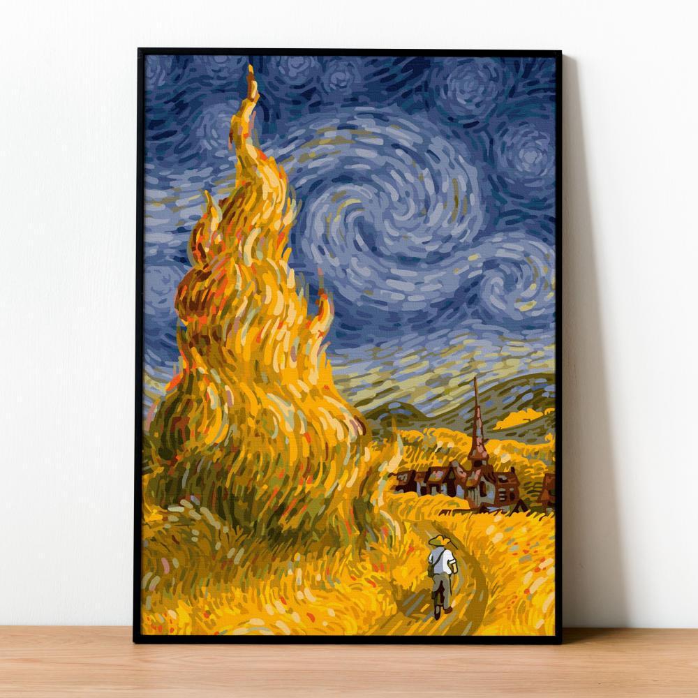 Tranh số hóa VanGogh Mùa thu đã căng khung 40x50cm