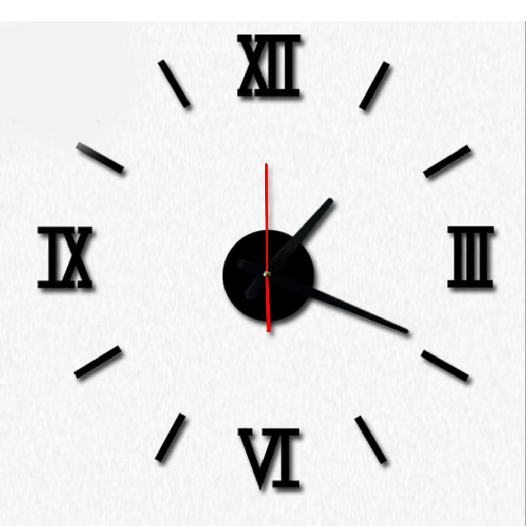 3D Mirror Sticker Wall Clock Removable Decal Vinyl Art Wall Sticker Clock