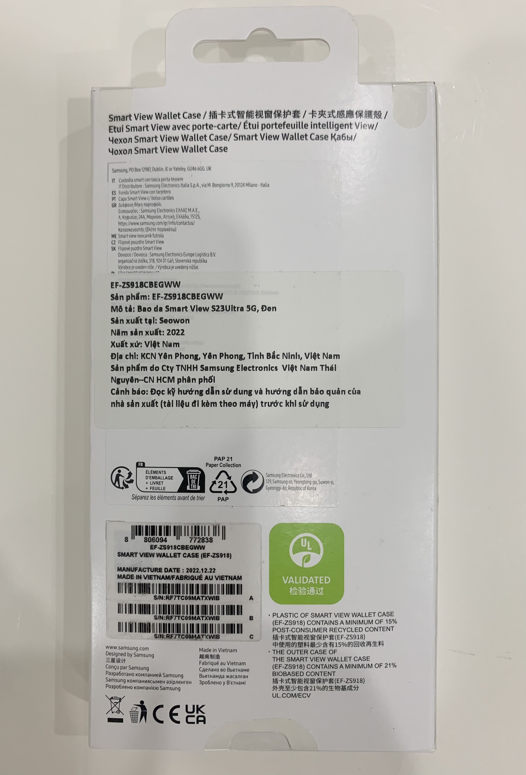 Bao da Smart View Samsung Galaxy S23 Ultra 5G - Hàng Chính Hãng