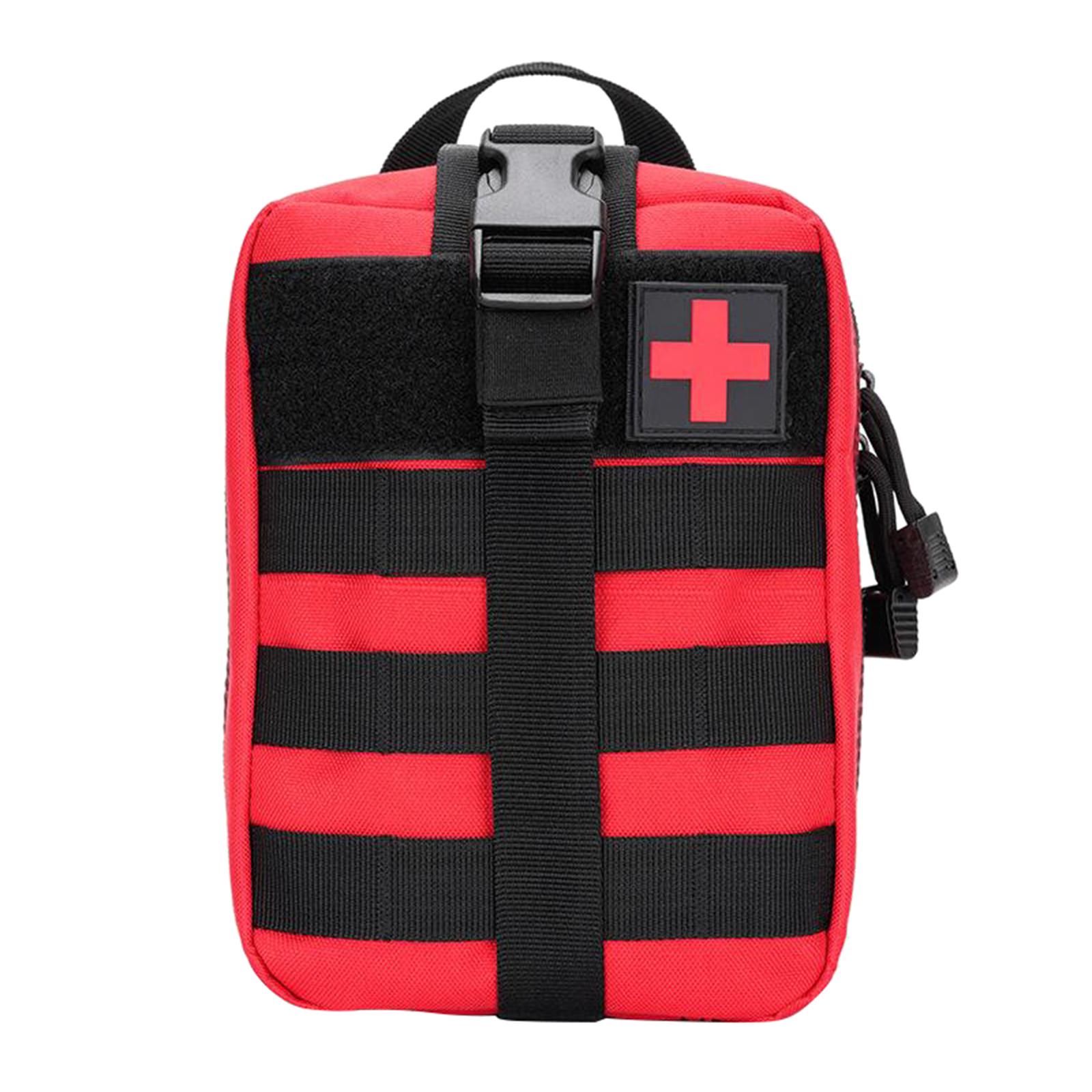 Tactical Bag First Aid Kit Outdoor Emergency Survival Pouch Red