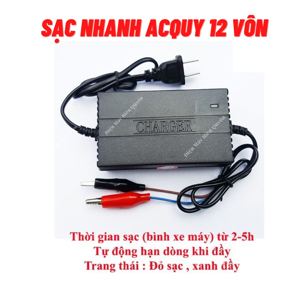 Sạc ac quy 12V tự động ngắt khi đầy