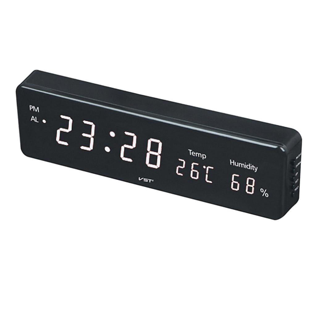 Led Digital Alarm Clock Temperature Humidity Display Clock