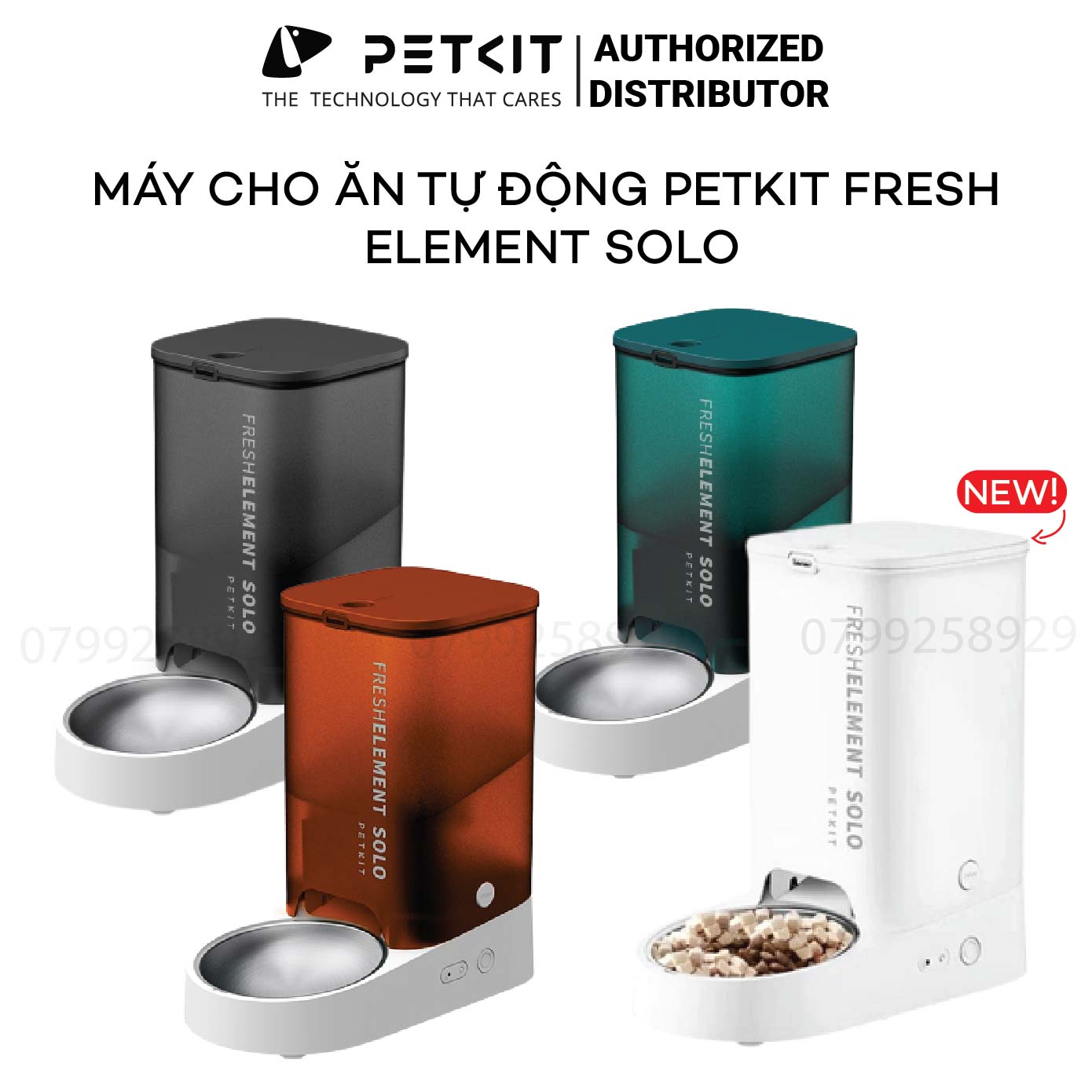 Máy Cho Ăn Tự Động, Máy Nhả Hạt Cho Mèo PETKIT FRESH ELEMENT SOLO - Máy cho ăn thông minh Petkit Solo