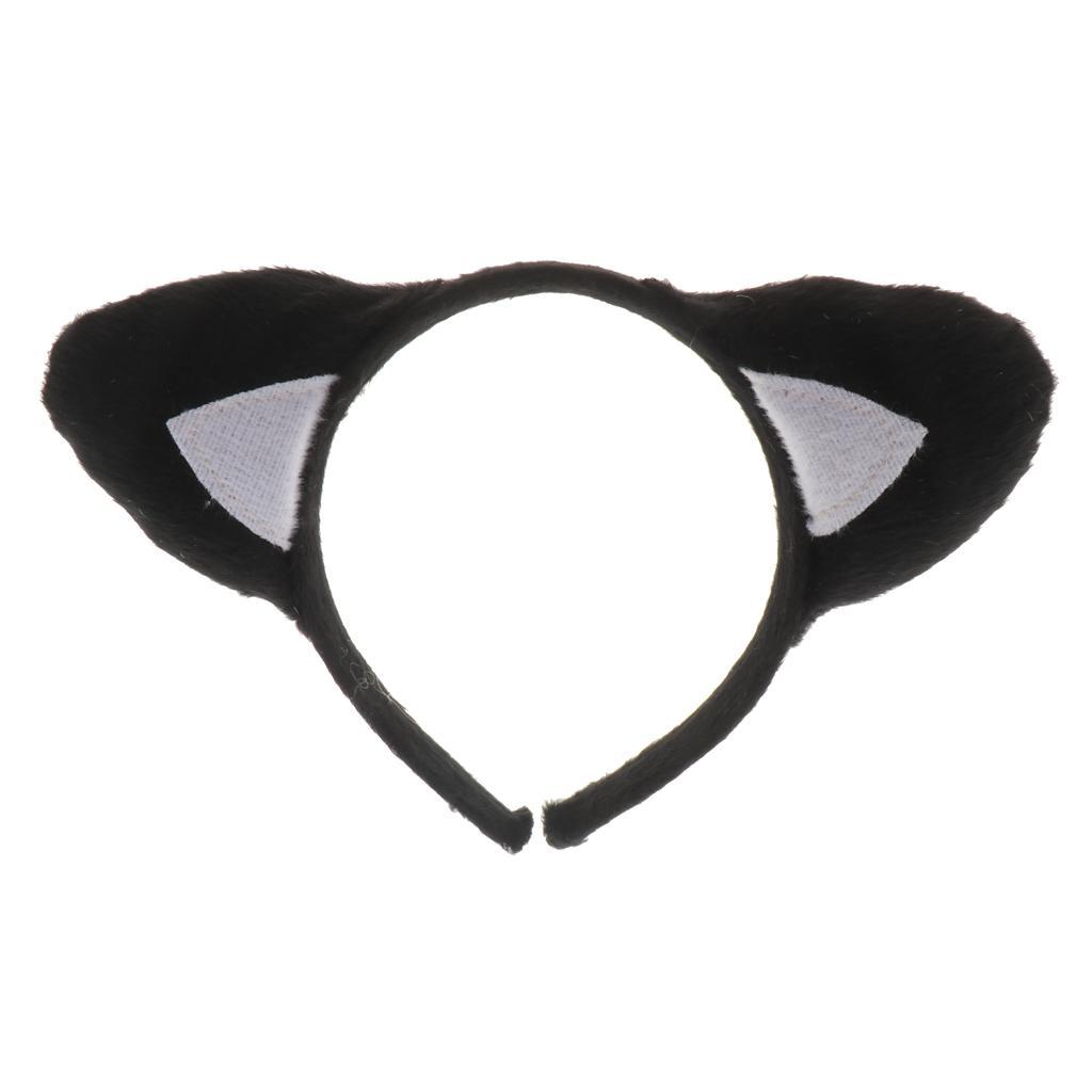 Christmas Girls Kids Birthday Black Cat Costume Set Ear Headband TUTU Skirt Bowtie Gloves Tail Fancy Dress Outfit