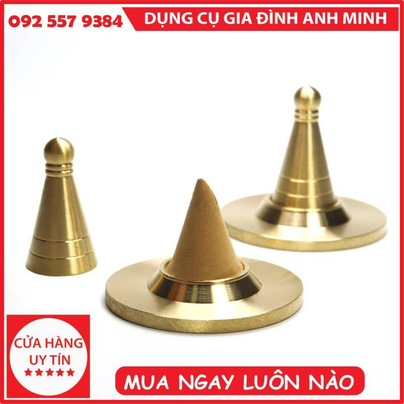 Khuôn nhang nụ tháp bằng đồng cổ điển