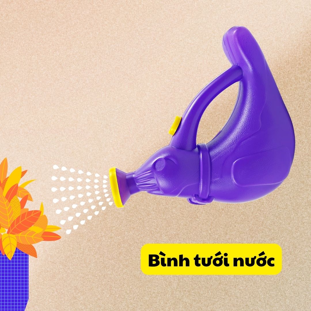 Đồ chơi xúc cát xô đi biển lâu đài cát có cây thụt nước HT7662