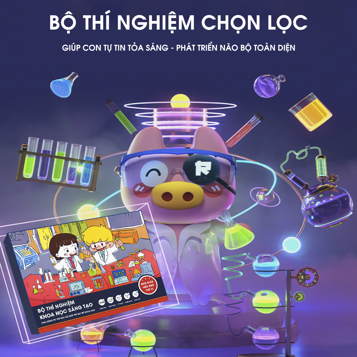 Bộ Đồ Chơi Trẻ Em Thông Minh Sáng Tạo - Bộ Đồ Chơi Thí Nghiệm Khoa Học Truyền Cảm Hứng Học Tập Cho Bé