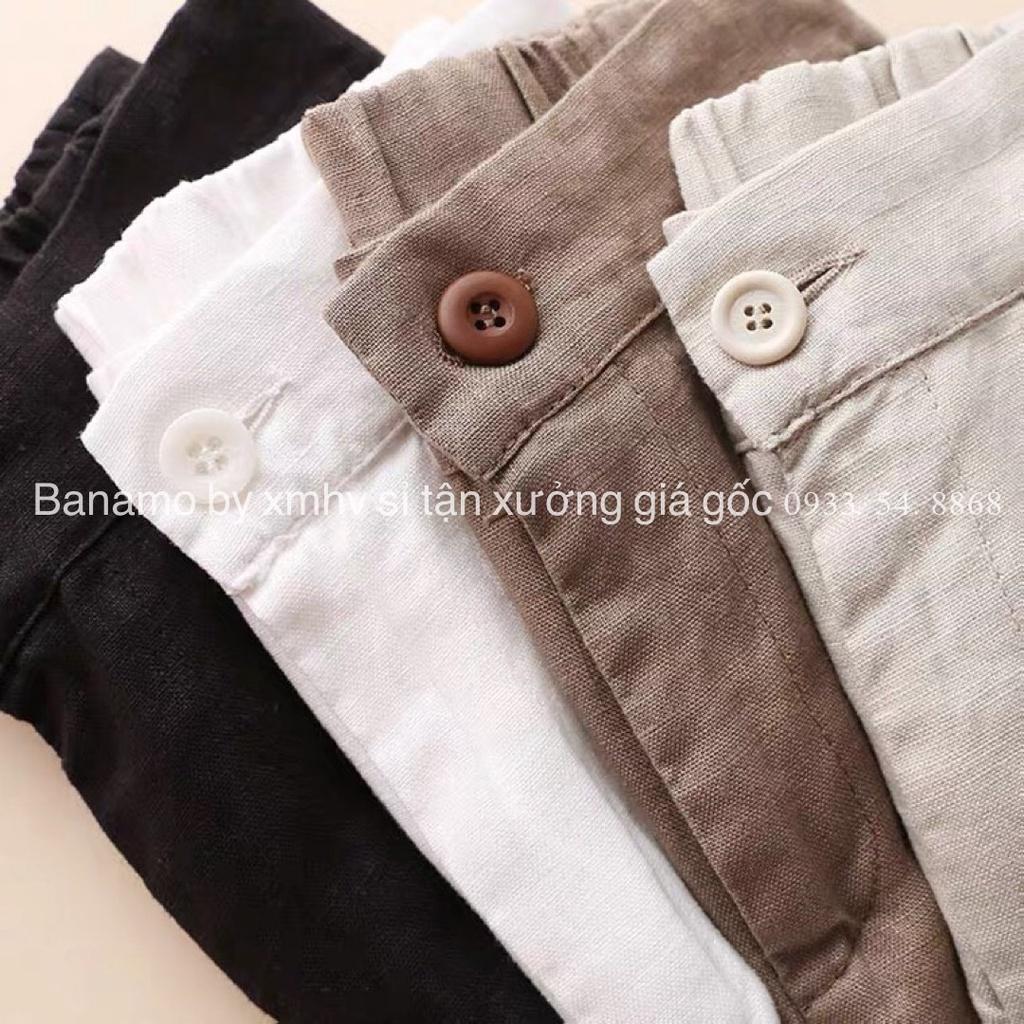 Quần baggy nữ Banamo Fashion chất đũi nhật nhiều màu, quần becgi khóa trước chun sau thoải mái 821