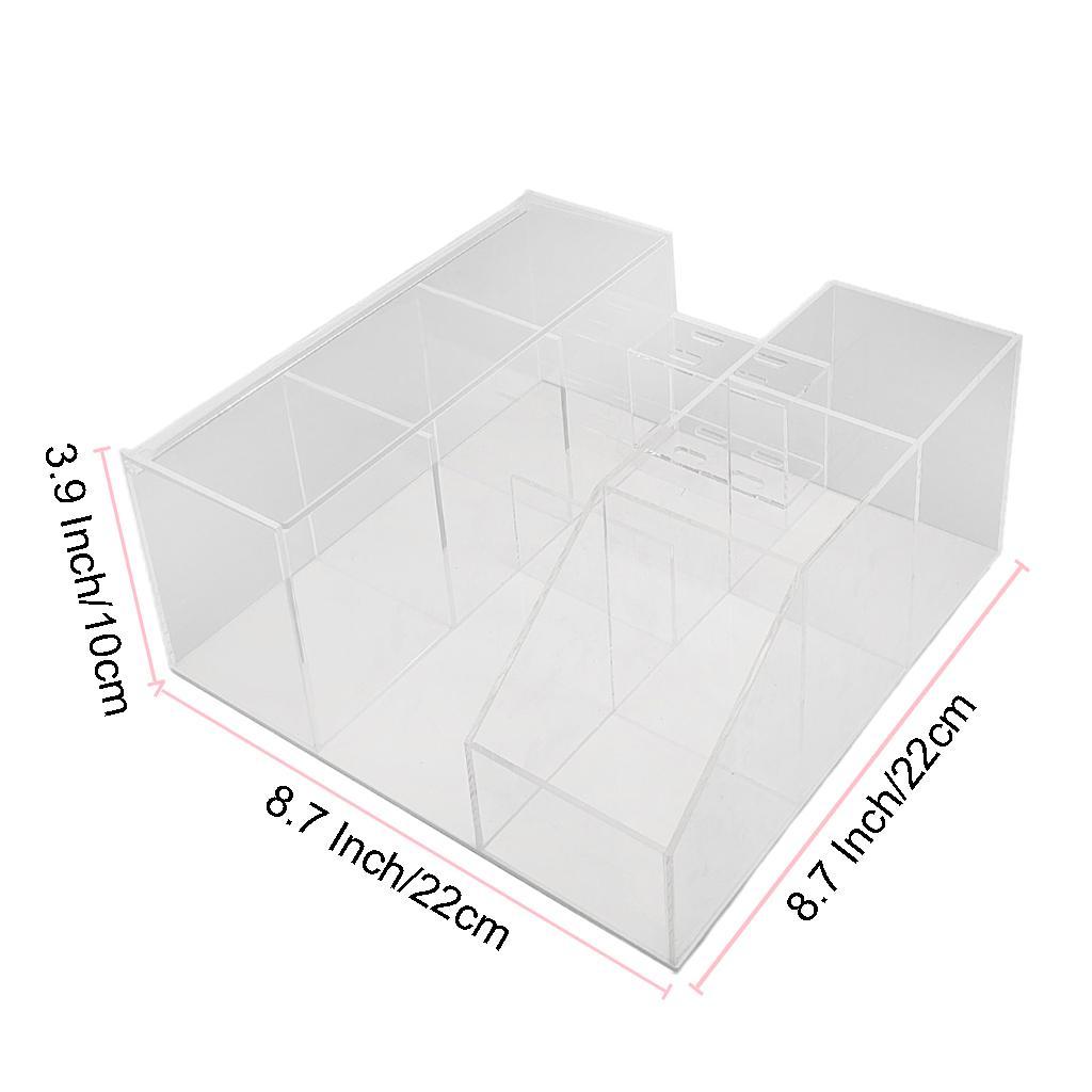 2X Cosmetic Organizer Eyelash Extension Tools Storage Box Transparent Acrylic
