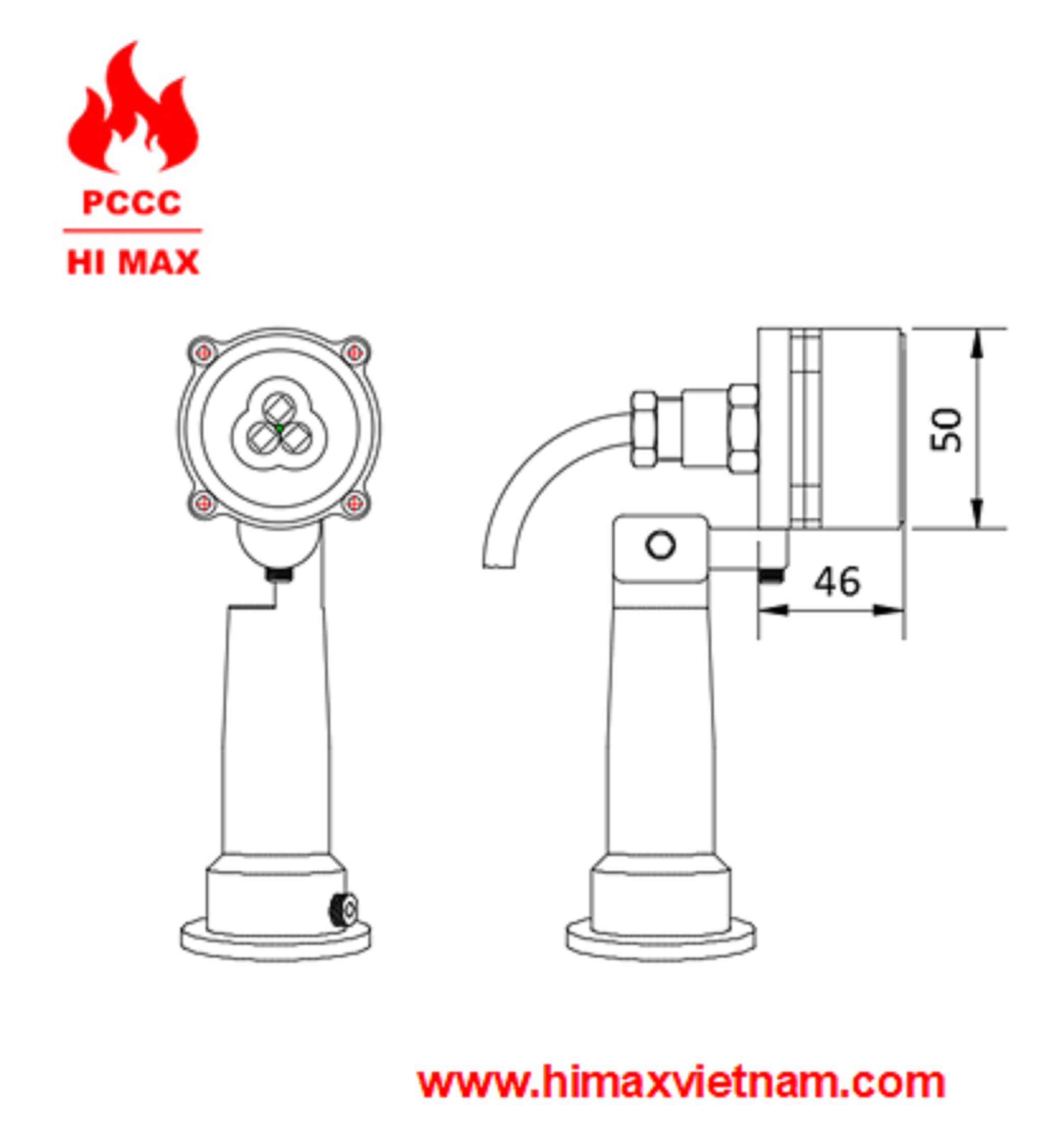 Đầu báo lửa chống nổ hi max IRT-021-K