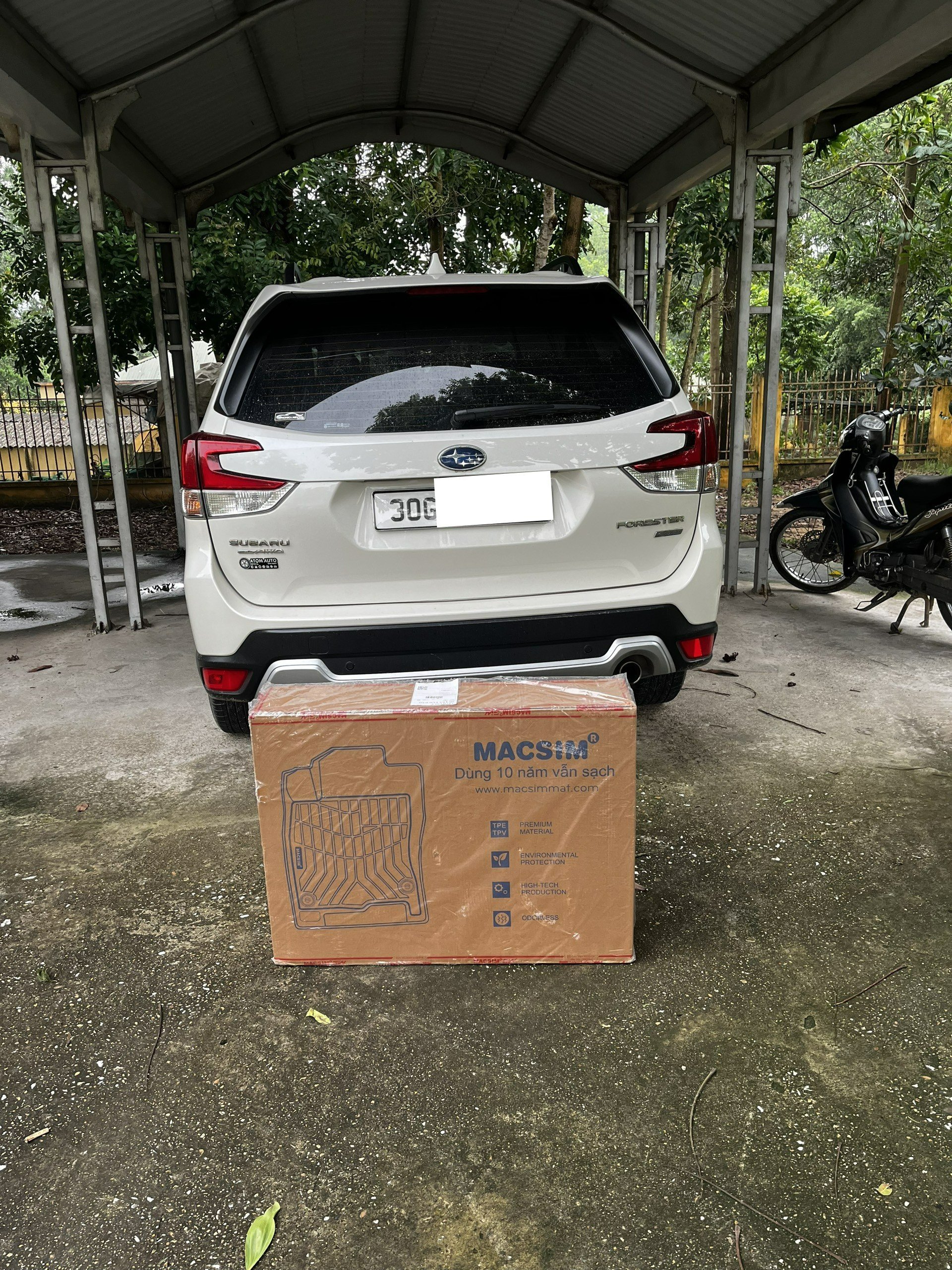 Thảm lót sàn xe ô tô Subaru Forester 2019+(sd) Nhãn hiệu Macsim chất liệu nhựa TPE cao cấp màu đen