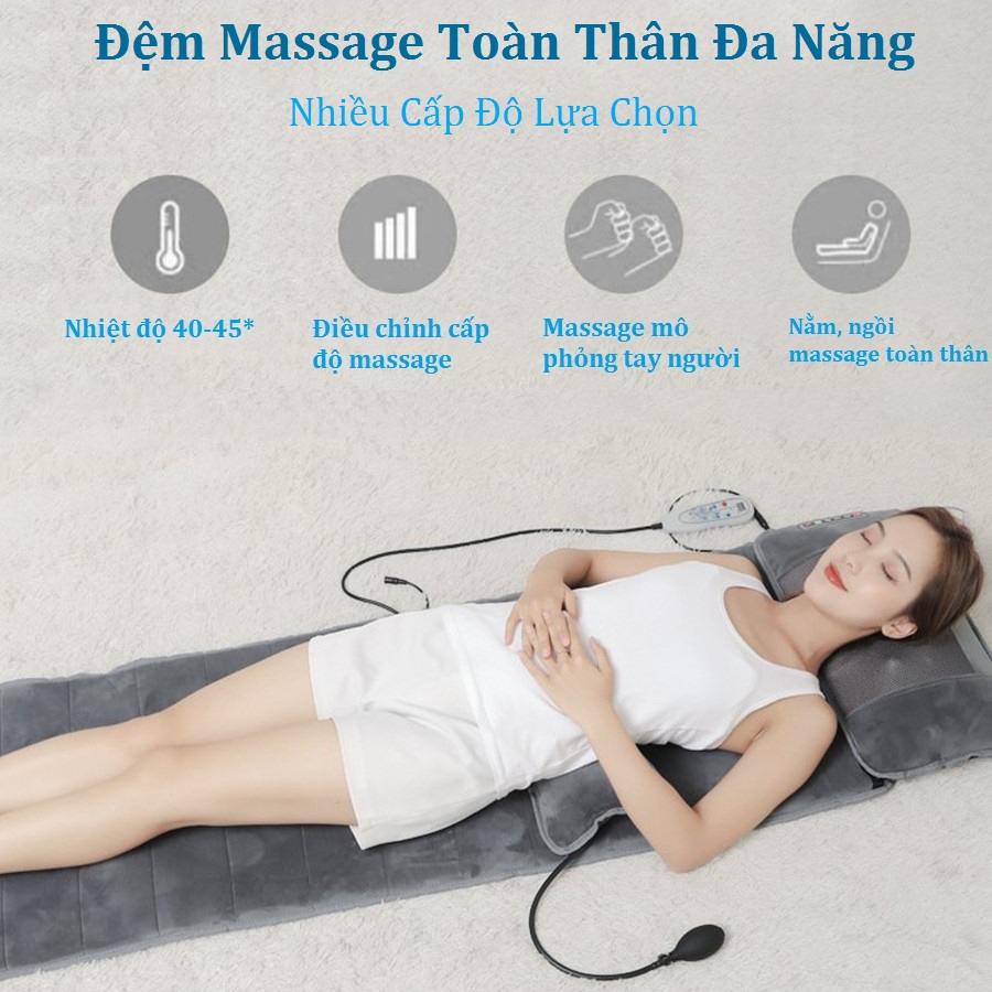 Đệm, Nệm Massage Toàn Thân Cao Cấp VISPO VP-N20N - Máy Massage Toàn Thân Chăm Sóc Sức Khỏe Tại Nhà