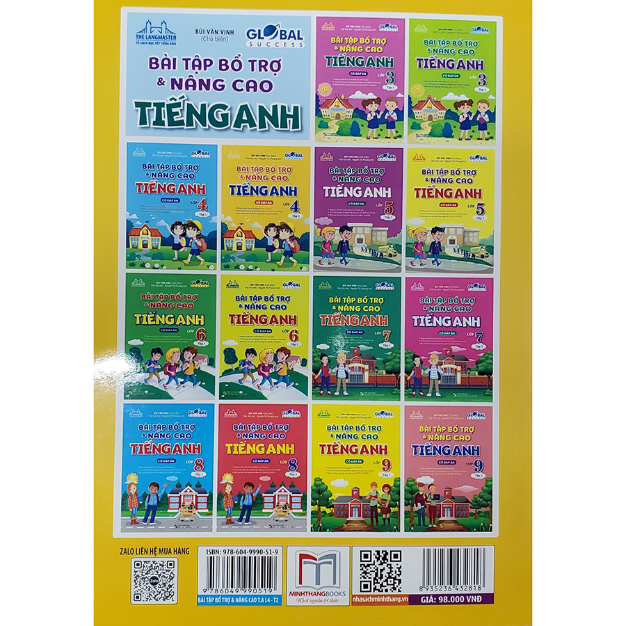 GLOBAL SUCCESS - Bài Tập Bổ Trợ Và Nâng Cao Tiếng Anh Lớp 4 - Tập 2 (Có đáp án)