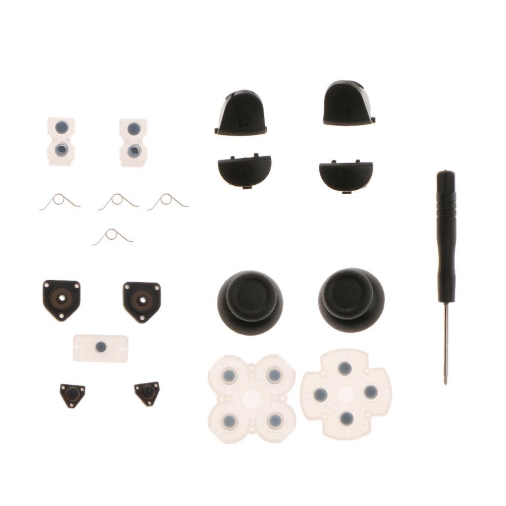 4X For Dualshock 4 PS4 Controller Buttons Thumb Stick Set Replacement