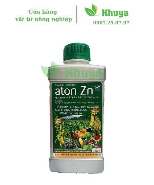 Phân bón lá vi lượng Aton Zn 500ml Ra hoa - Đậu trái - Chống rụng