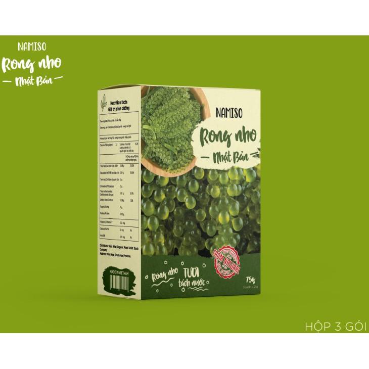 Rong nho tách nước Namiso Organic, rong nho tách nước giàu dinh dưỡng