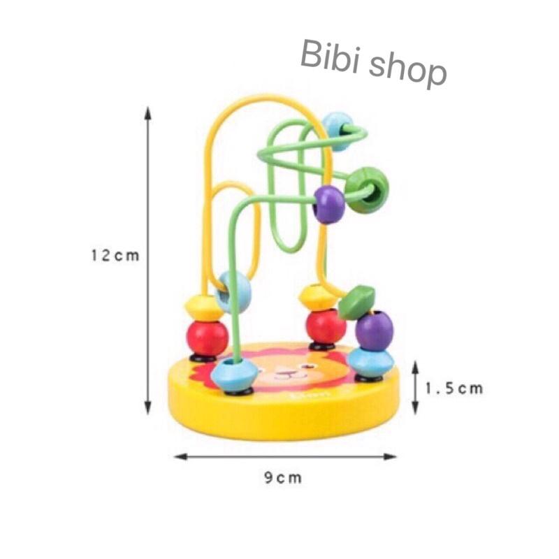 Bộ luồn hạt bằng gỗ size nhỏ cho bé