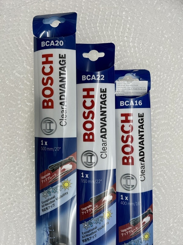 Gạt Mưa Cao Su BOSCH Clear Advantage - Móc Chữ U - Xương Mềm - Đủ Size | Chuyên Dành Cho Xe Châu Á