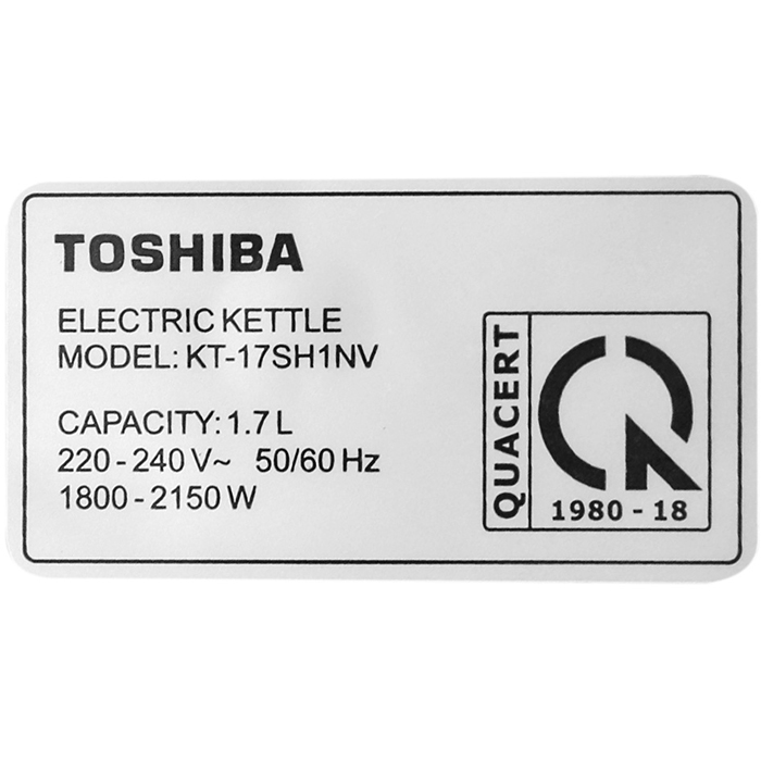 Bình Đun Siêu Tốc Toshiba KT-17SH1NV (1.7 Lít) - Hàng Chính Hãng