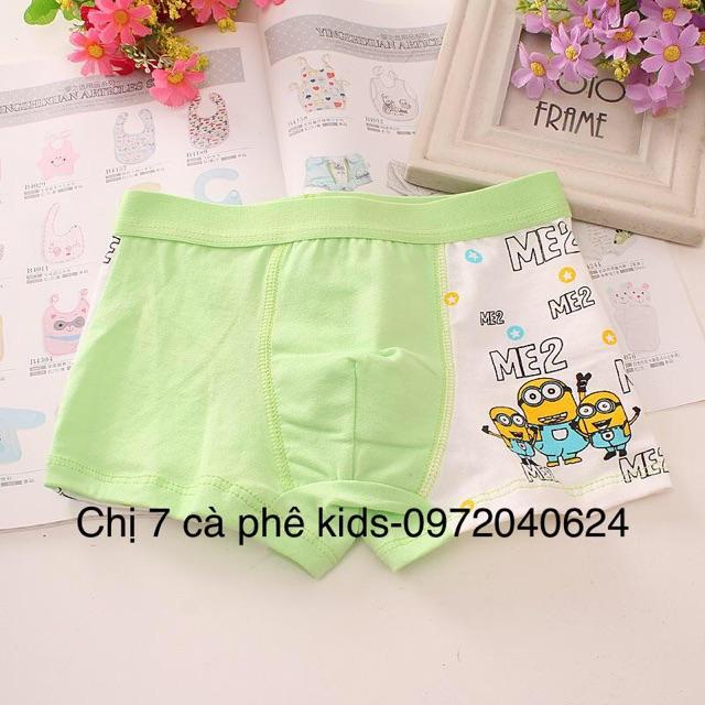 Combo 10 quần lót bé trai- quần sịp bé trai đủ size cao cấp
