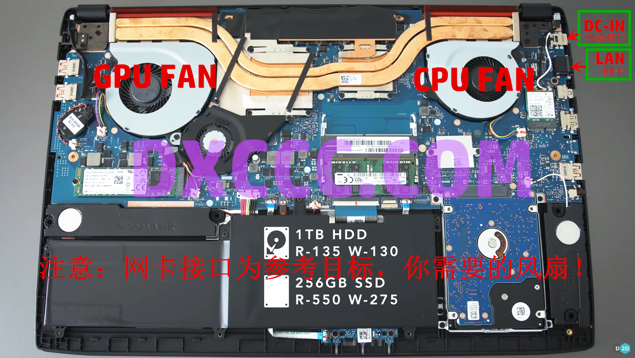 Quạt Làm Mát CPU & GPU FCN FJ9U / FJ9T Cho ASUS ROG Strix GL702VM GL702VMK