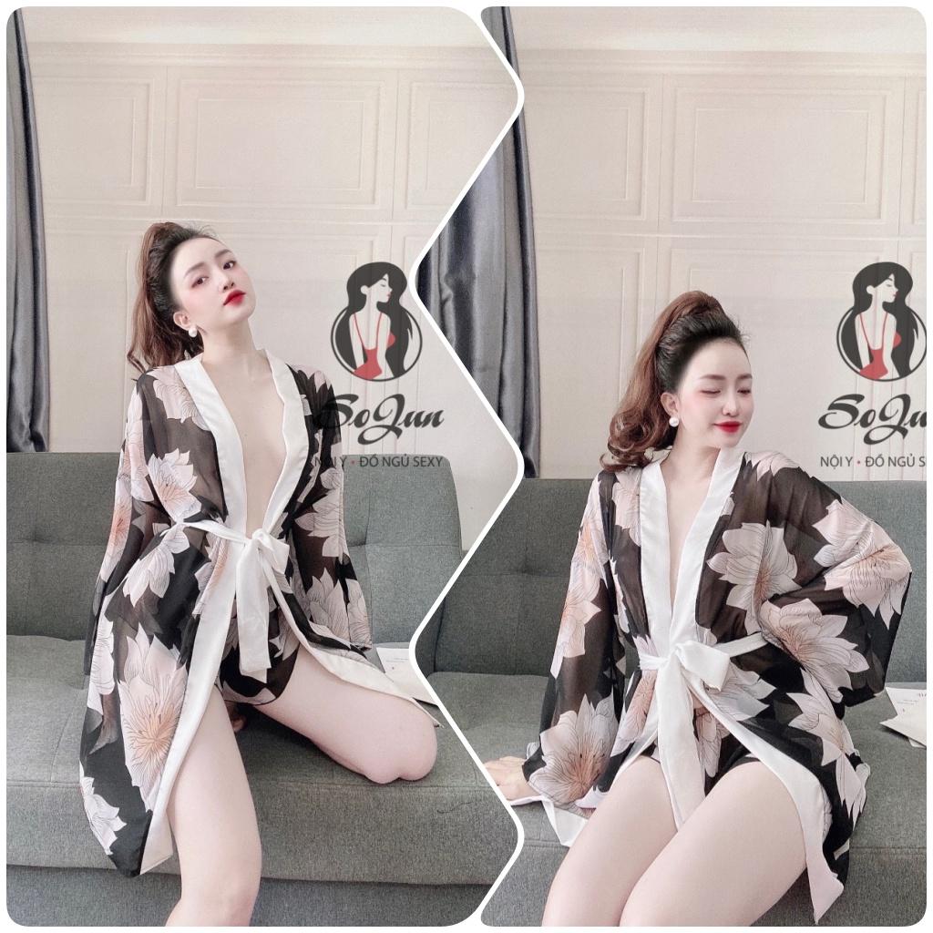 Áo choàng Voan phối satin kèm quần