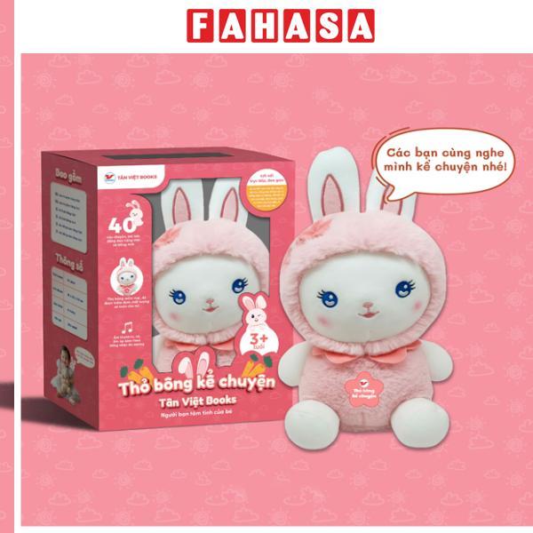 Thỏ Bông Kể Chuyện - Mắt Xanh Loại Nhỏ - Món Quà Trí Tuệ Cho Bé