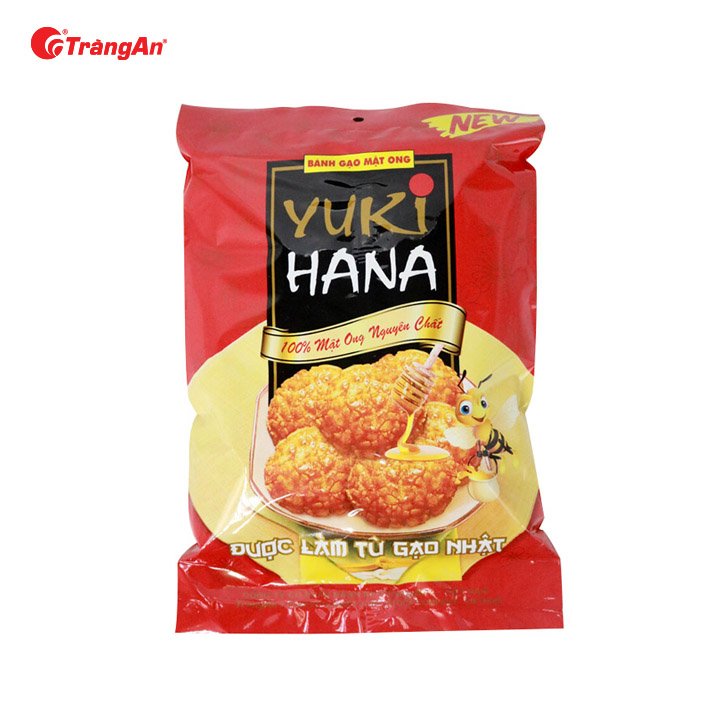 Thùng 20 Gói Bánh Gạo Chiên Yukihana 100g Vị Mật Ong