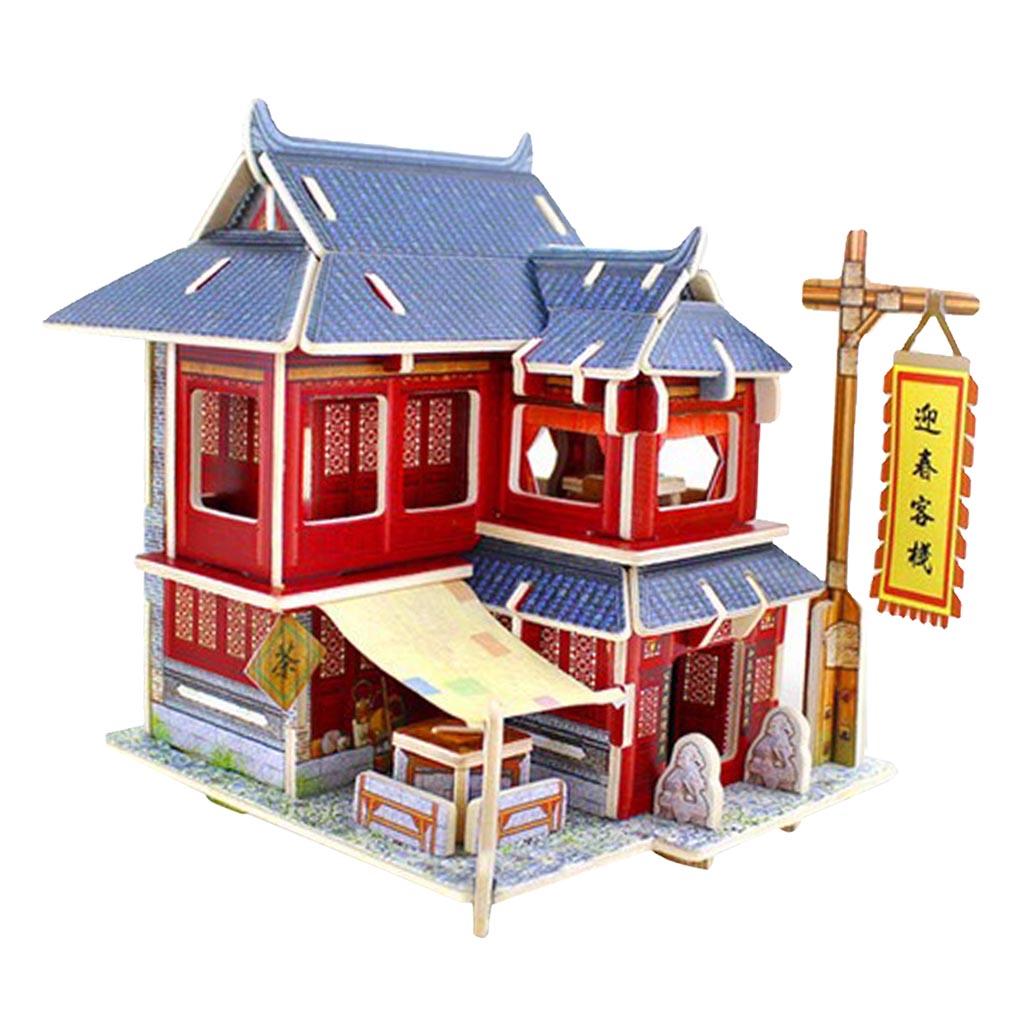 3D Jigsaw DIY Miniature Wooden Room Dollhouse Kit Funiture 1:24 Scale #4