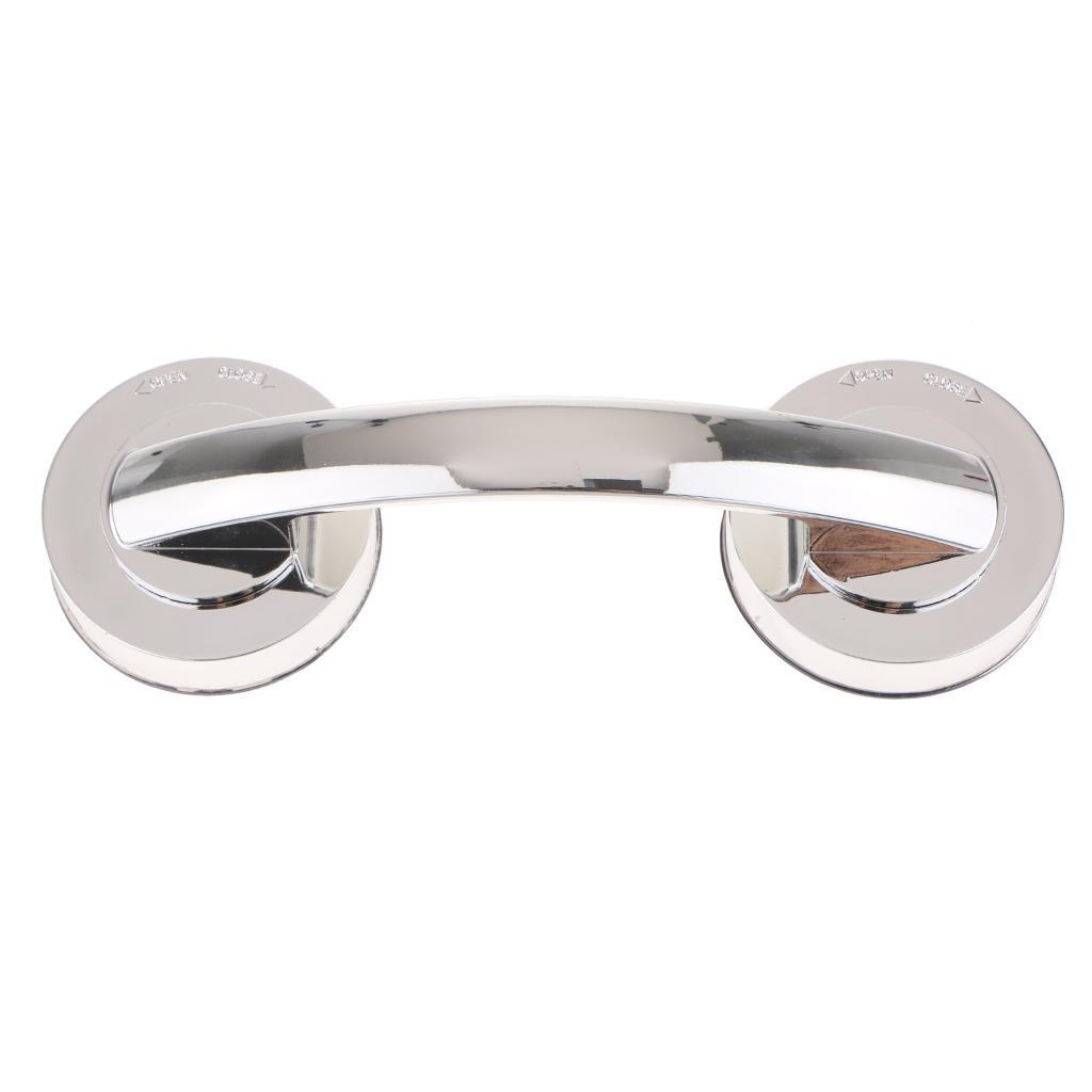 2xStrong Suction Cup Cabinet Handle Glass Door Pull Window Knob Decor Silver L