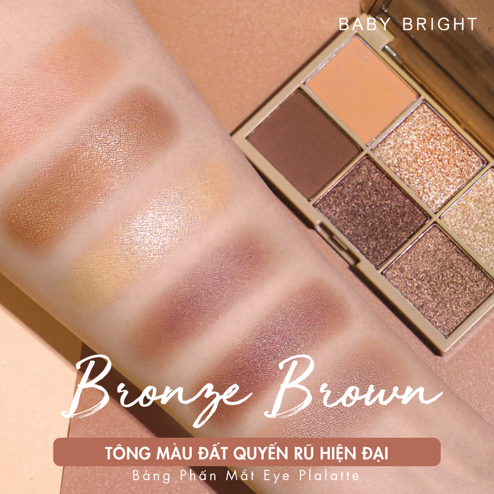 Bảng Phấn Mắt 6 Ô Màu Baby Bright Eye Palette 0.7g #Bronze Brown