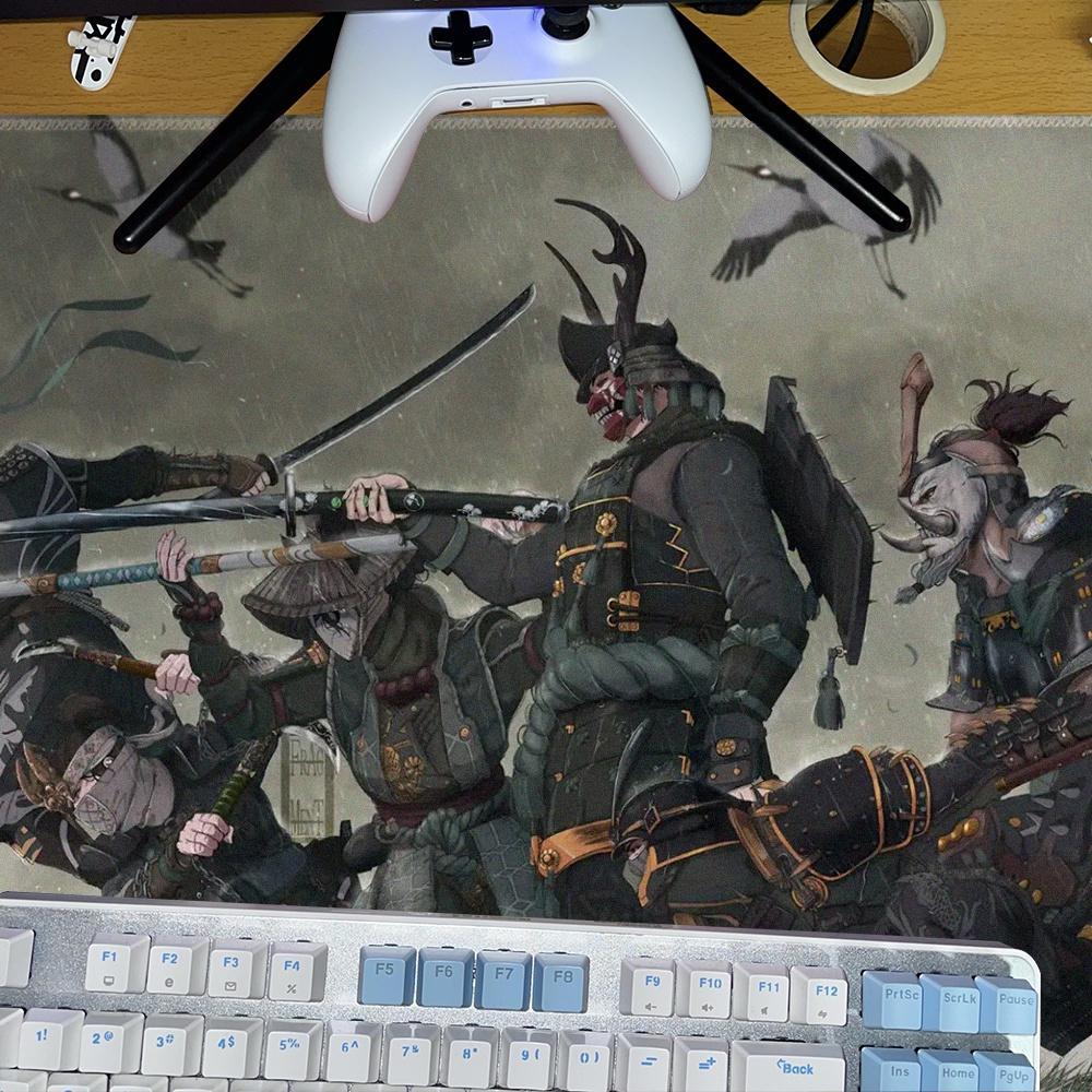 Tấm Lót Chuột Và Bàn Phím Cỡ Lớn Họa Tiết samurai Độc Đáo