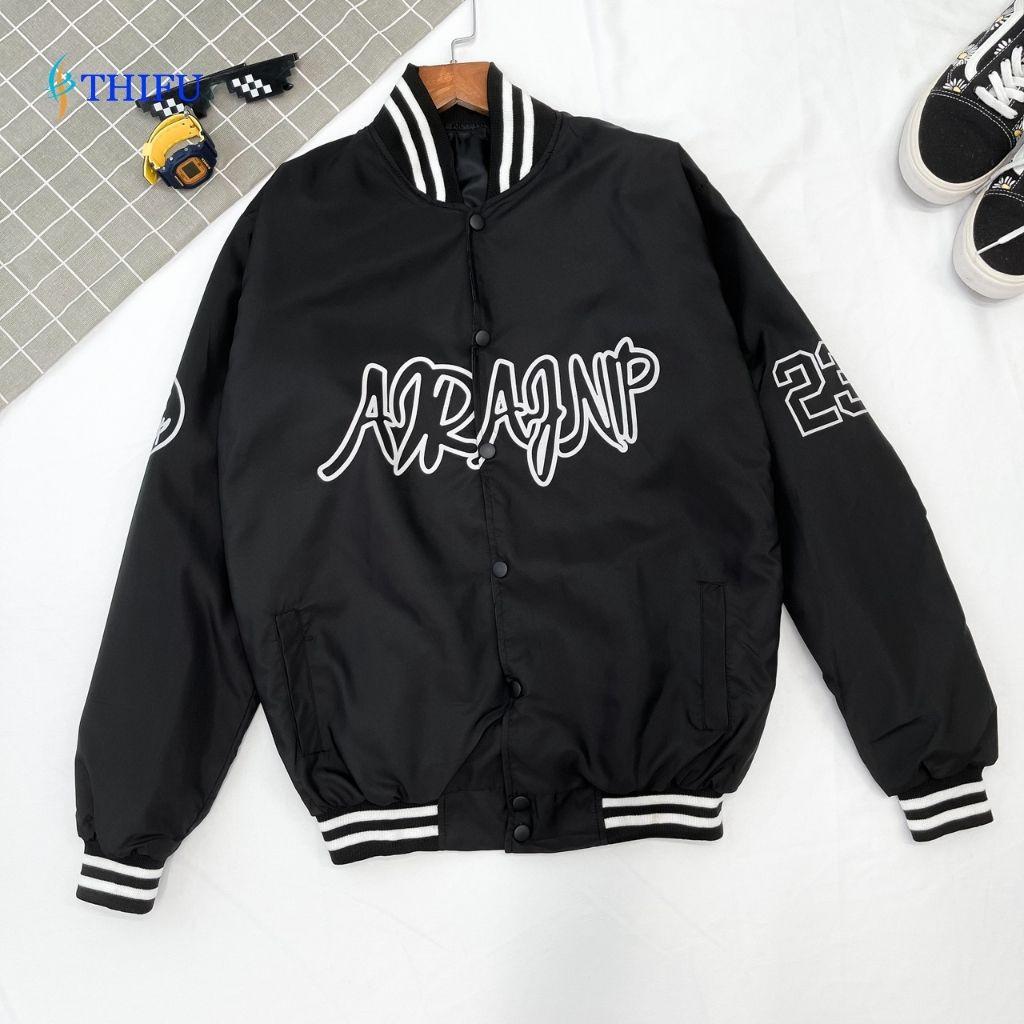Áo Khoác Dù Dáng Bomber Unisex Hai Lớp In Chữ Độc Đáo, Chất Liệu Cao Cấp - áo khoác bóng chày bomber hình thật video thật cho shop tự chụp