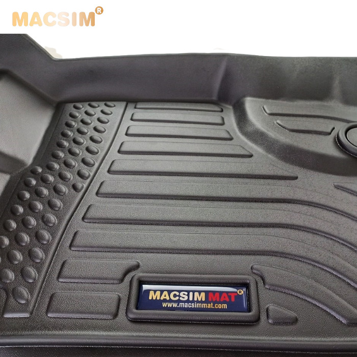 Thảm lót sàn xe ô tô Ford Everest 2015-2020 Nhãn hiệu Macsim chất liệu nhựa TPE cao cấp màu đen