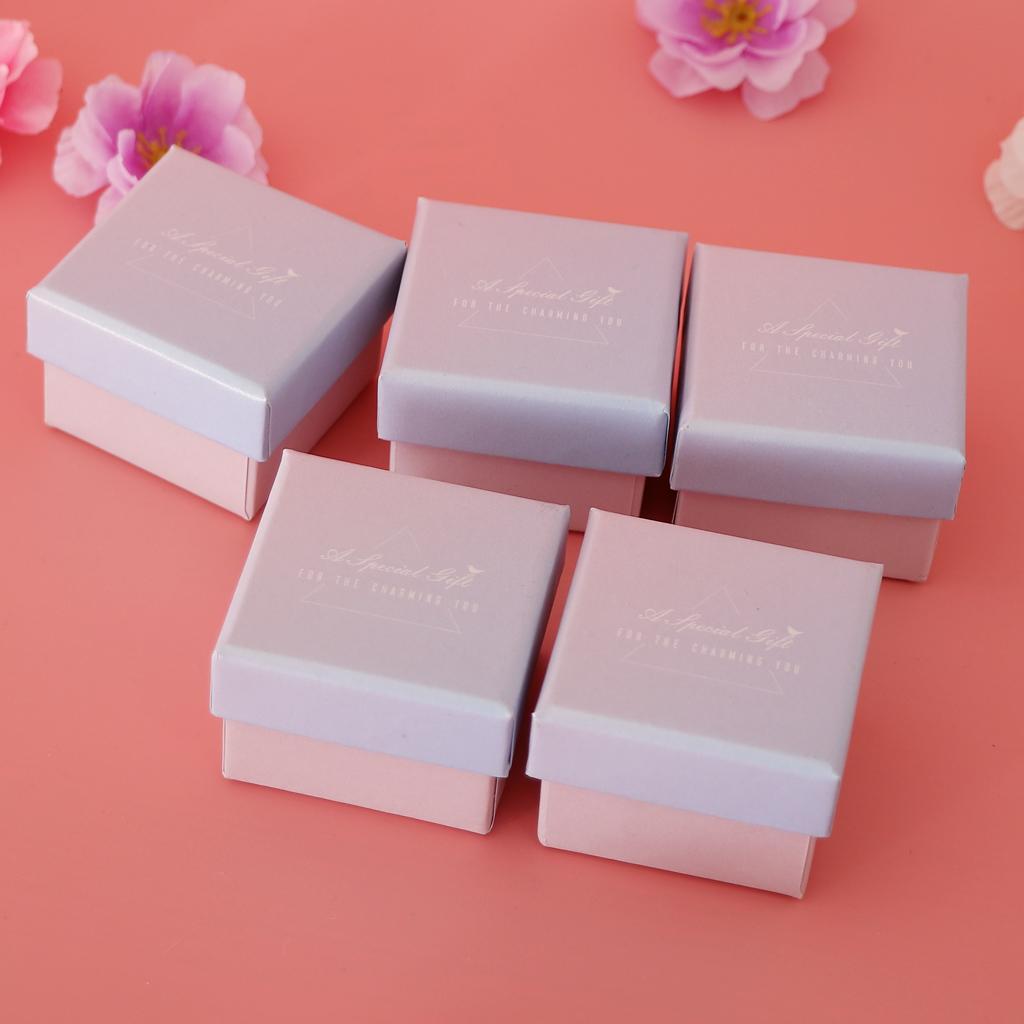 5pcs Cardboard Gift Box Earrings Storage Case