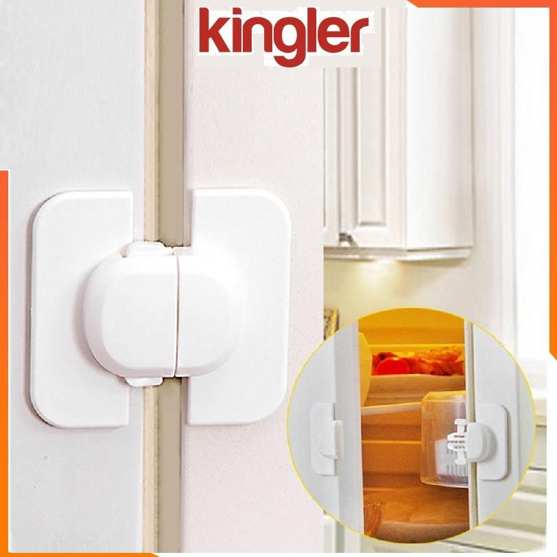 Khóa Cửa Tủ Lạnh An Toàn Hiện Đại, Chốt Cánh Tủ Lạnh Giữ An Toàn Cho Bé, Sử Dụng Miếng Dán Chắc Chắn, Tiện Dụng Trong Gia Đình - Kingler 3106