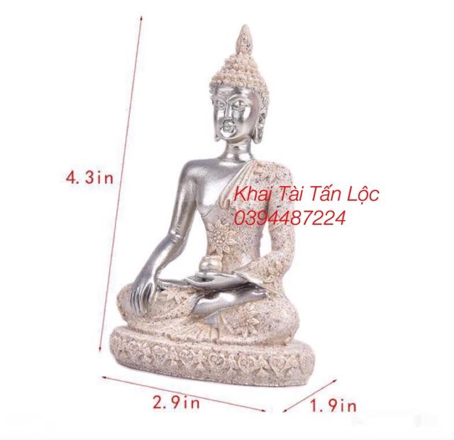 Tượng phật Thái Cát màu bạc trang trí