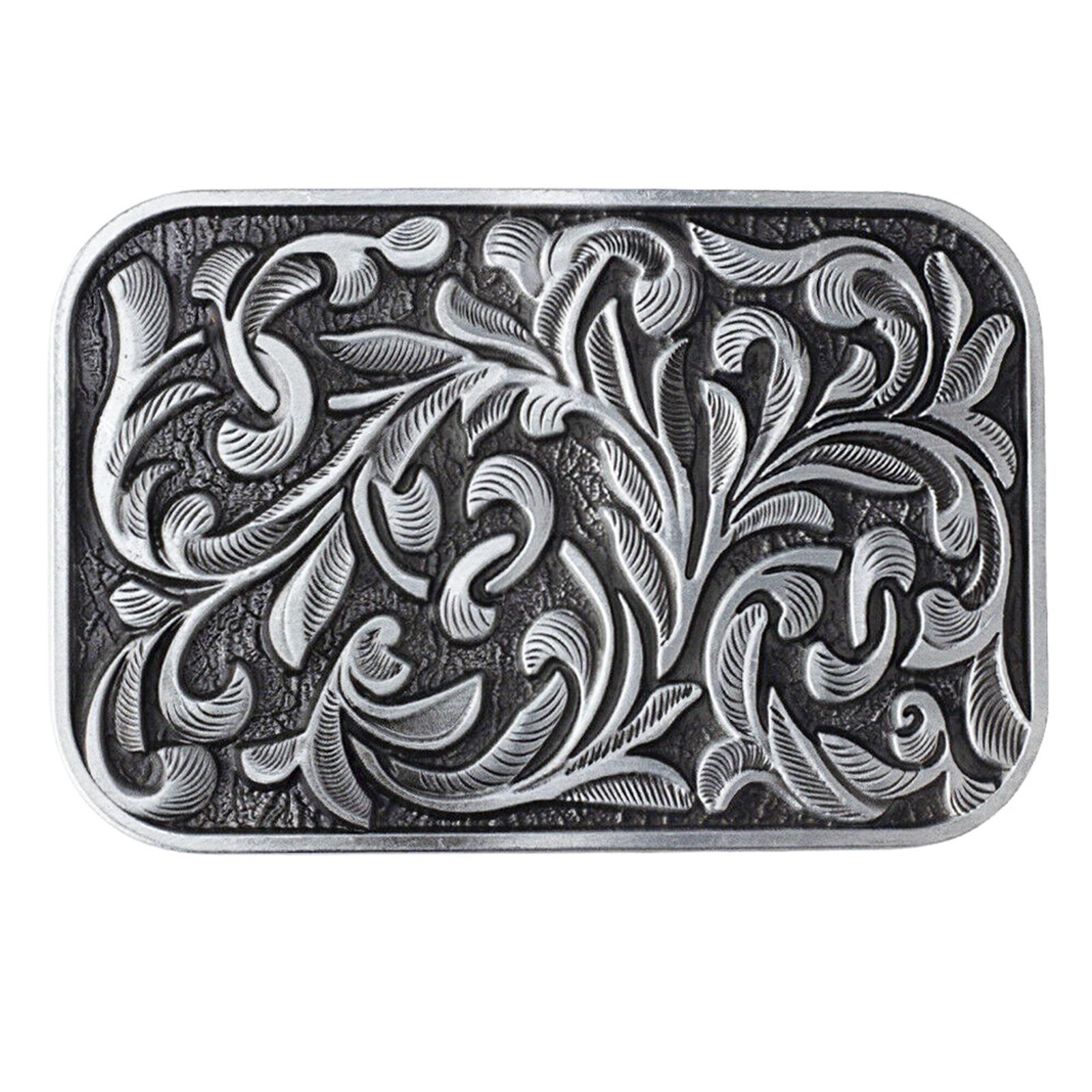 Western Cowboy Belt Buckle Retro Metal Antique Classic Buckle for Party Daily Use Gift