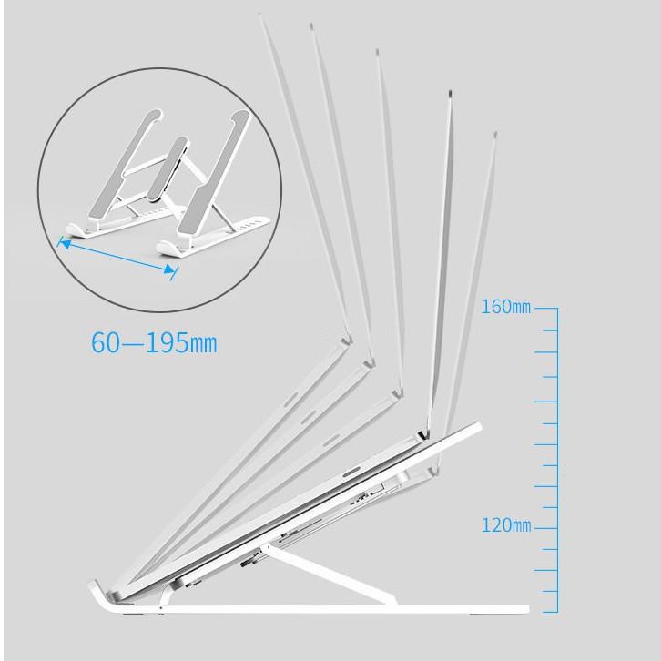 Giá đỡ laptop - Kệ đỡ laptop - tản nhiệt laptop, điều chỉnh độ cao, gập gọn lại được
