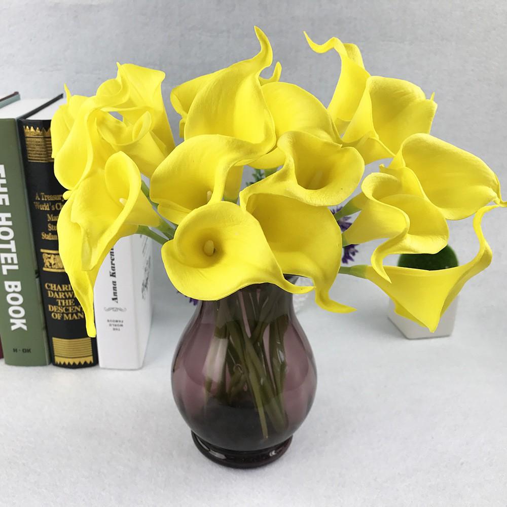 Hoa Calla Lily giả hoa Rum PU mini cao su cao cấp- Hoa Chi Vân Môn giả trang trí