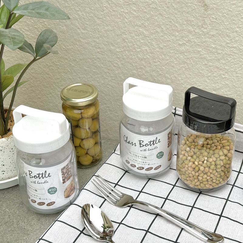 Hũ thủy tinh có quai xách Echo Glass Bottle 300ml