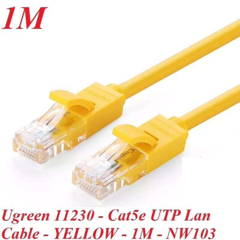 Ugreen UG11230NW103TK 1M màu Vàng Cáp mạng LAN CAT5E UPT - HÀNG CHÍNH HÃNG