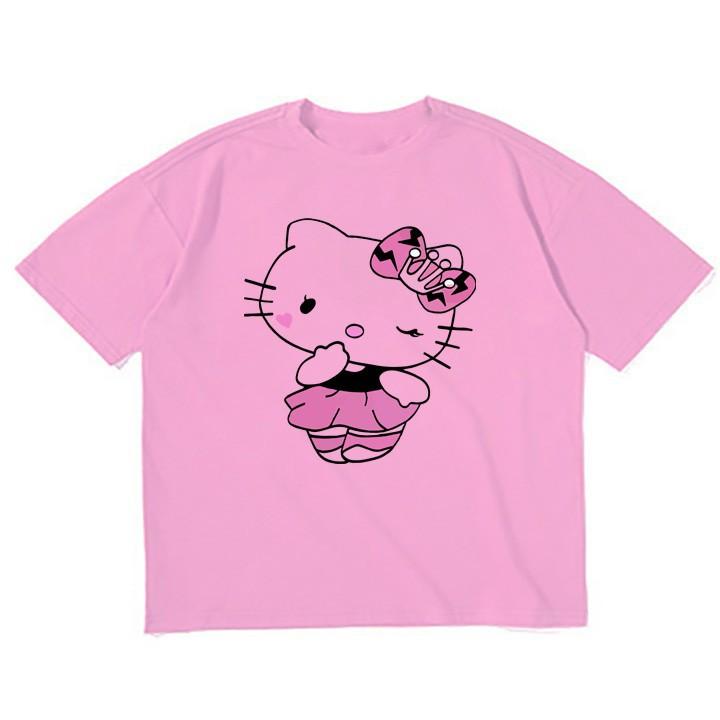 Áo thun bé gái form rộng in hình Hello Kitty - ATBG58