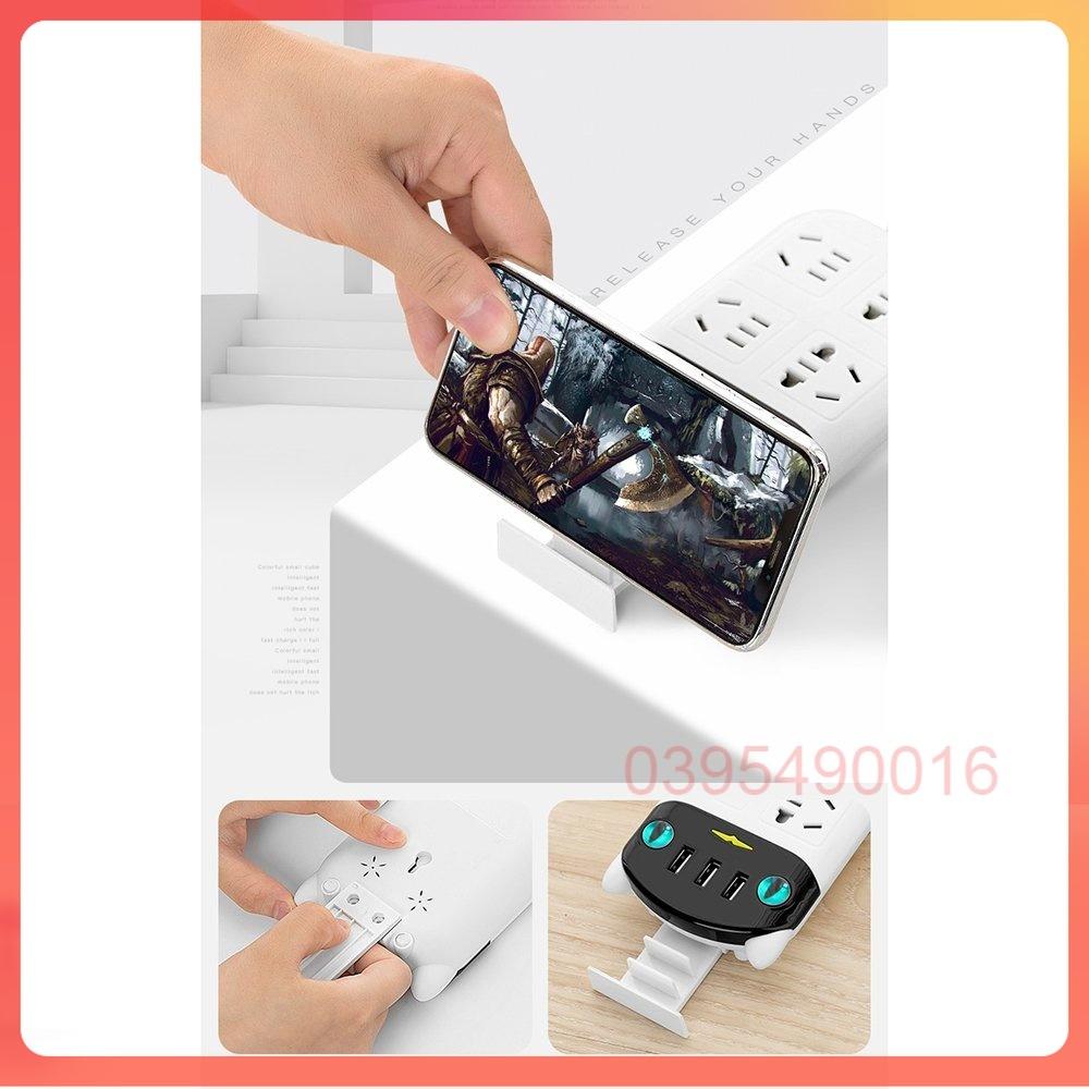 Ổ Cắm Điện Tai Mèo Thông Minh Đa Tính Năng Chống Giật Điện, Ổ Phích Điện Chống Cháy Nổ Chịu Được Công Suất Cao