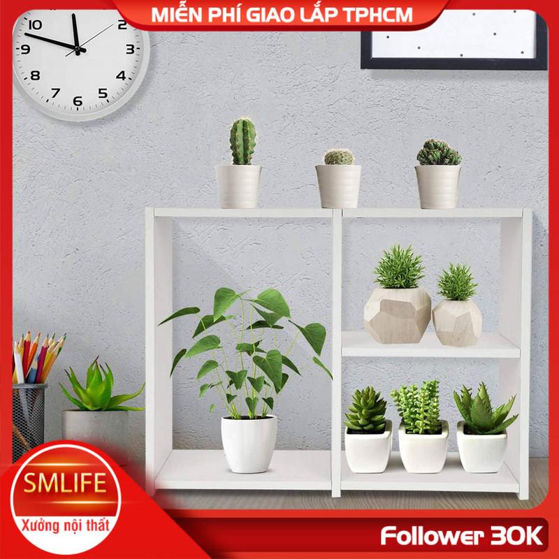 Kệ sách gỗ để bàn kệ sách mini SMLIFE Alicia