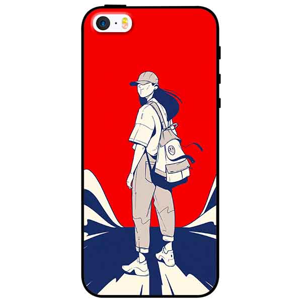 Ốp lưng in cho Iphone 5/5s/5se Mẫu Cô Gái Đội Nón