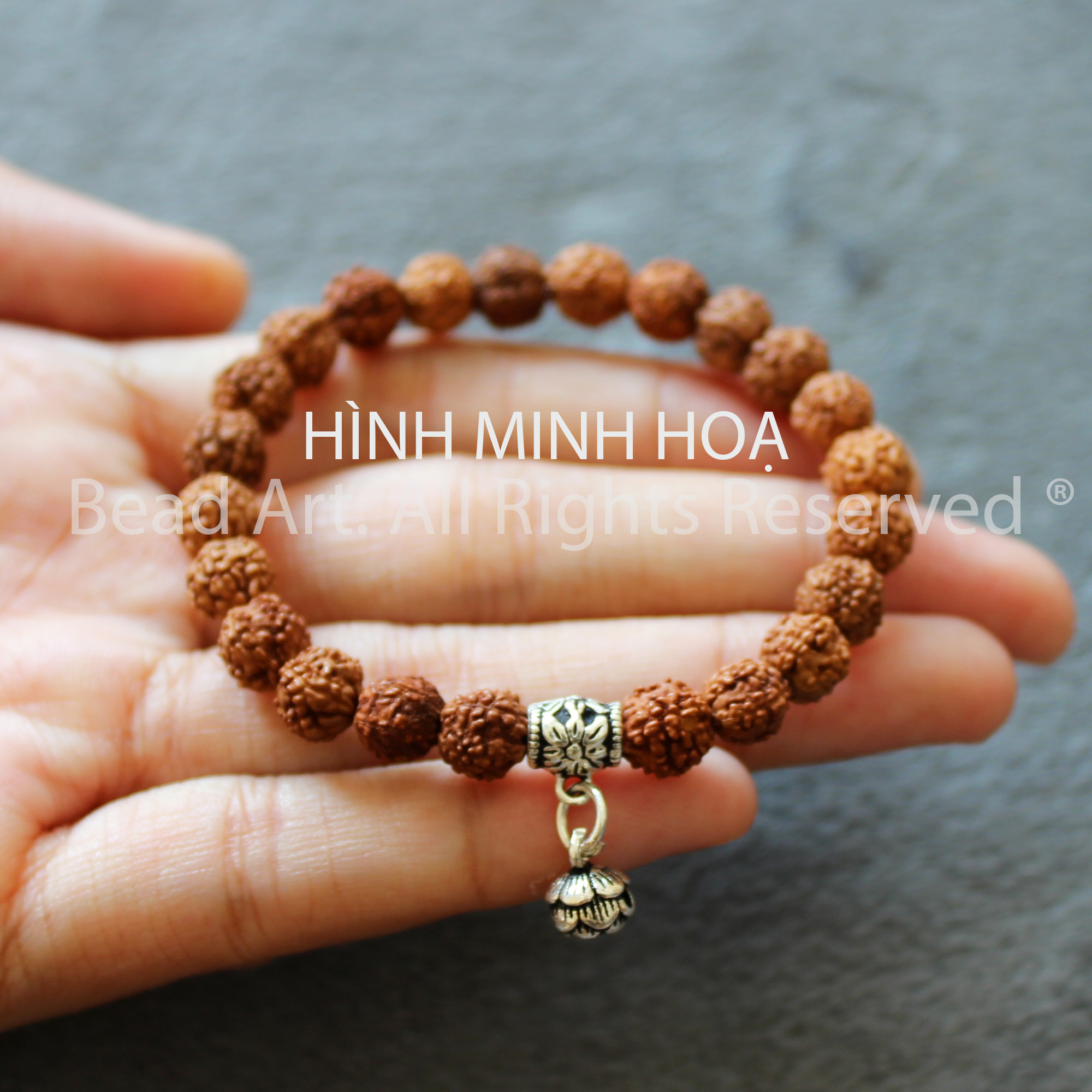 [1 Cái] Charm Hoa Sen Treo Tòng Teng 12x6.5MM, Bạc 925, Phối Vòng Tay, Chuỗi Hạt, Trang Sức Phong Thuỷ - Bead Art