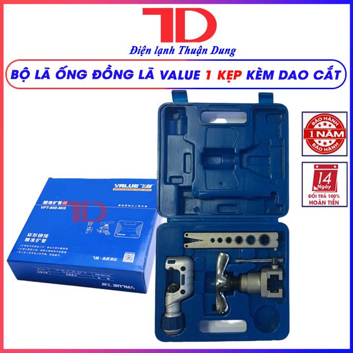 Bộ lã ống đồng VALUE 1 kẹp kèm dao cắt hàng chính hãng